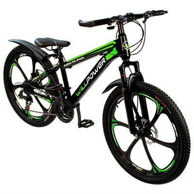 Велосипед двухколесный 26" WILLPOWER зеленый FG23040114K-3 - фото 69916547