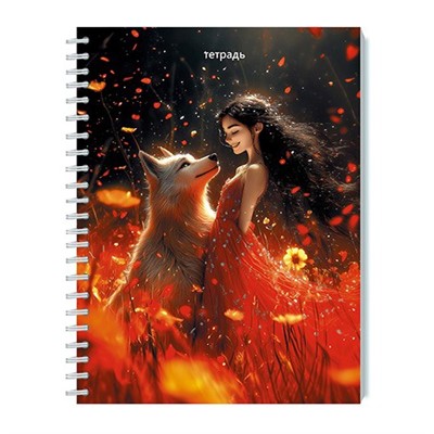 Тетрадь 48 л. клетка блестки Девушка С0245-136 - фото 69916689