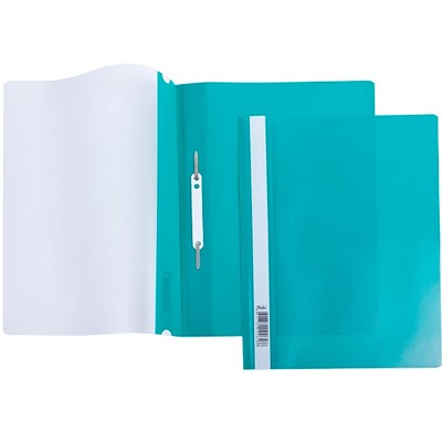 Папка-скоросшиватель А4ф 140/180мкм Зеленая Пластиковая прозрачный верх 039966 - фото 69916986