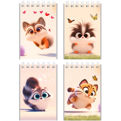 Блокнот 40 л. А7 Милые животные - 8 Б40-9332 ассорти - фото 69917676