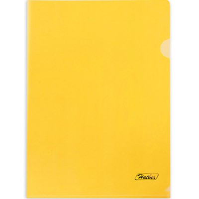 Папка-уголок А4ф 180мкм Желтая 040033 - фото 69917838