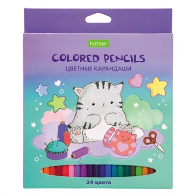 Карандаши цветные 24 цв. ECO Приключения кота Пирожка CS_066358 Hatber - фото 69918016