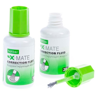 Корректирующая жидкость 20мл с кисточкой X-Mate CF_071178 Hatber - фото 69918085
