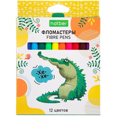 Фломастеры 12 цв.  "ECO" ZOO FP_083820  Hatber - фото 69918127