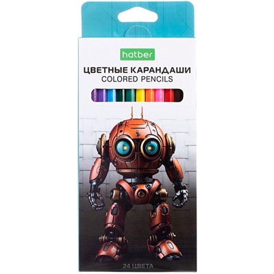 Карандаши цветные 24 цв. ECO Робо CS_084397 Hatber - фото 69918132