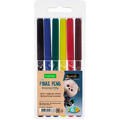 Фломастеры 6 цв. "ECO" Кот Басик FP_081057 Hatber - фото 69918158