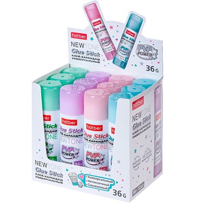Клей карандаш 36гр NEWtone GS_067214 Hatber - фото 69918303