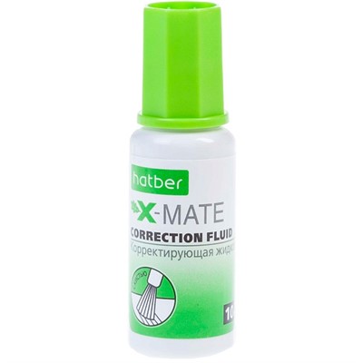 Корректирующая жидкость 10мл с кисточкой X-Mate CF_071180 Hatber - фото 69918306