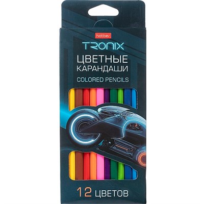Карандаши цветные 12 цв. TRONIX 093404 - фото 69918619