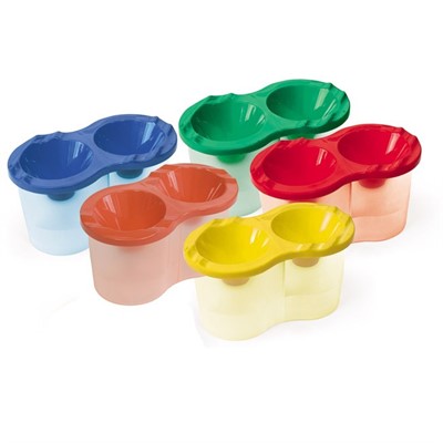 Стакан непроливайка двойной Цветное ассорти-2 (5 цв.) С-9006 - фото 69918739