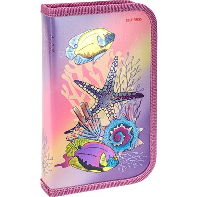 Пенал 1-секц, большой РЫБКИ И КОРАЛЛЫ 190х115 ПН-4956 - фото 69918742