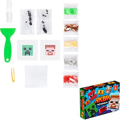 Набор ДТ Аквамозаика Пиксельный мир 6 цв/390 эл 05555 - фото 69918794