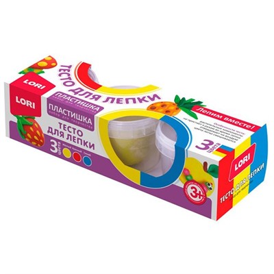 Набор для творчества Тесто для лепки №18 3 цв. 80гр. Тдл-021 Lori - фото 69918989