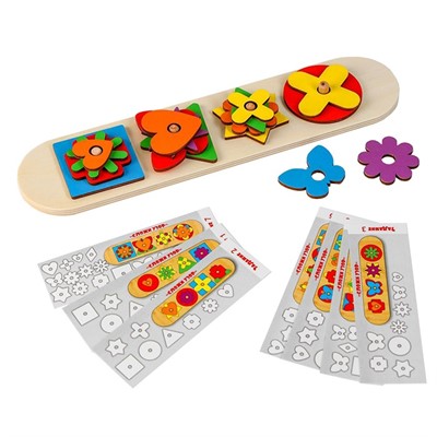 Деревянный Сортер- головоломка Сложи узор 7006 - фото 69919239