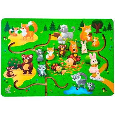 Деревянный Лабиринт "Чей малыш?"  08015 - фото 69919392