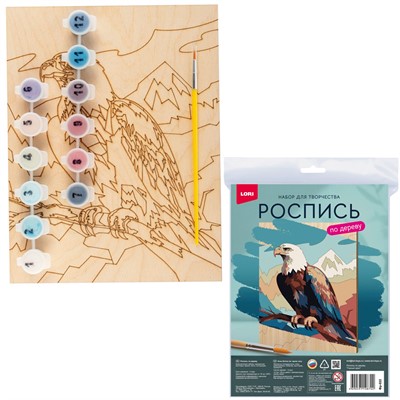 Набор Для Творчества Роспись по дереву. Картина Горный орел Фр-022 Lori. - фото 69919507