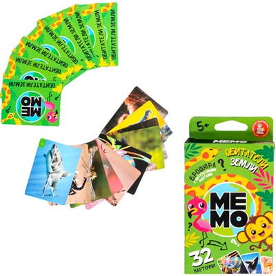 Игра МЕМО Обитатели земли 04986 - фото 69919511