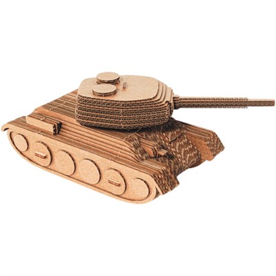 Набор для творчества Конструктор из картона. Объёмная игрушка Танк Нг-035 LORI. - фото 69919941