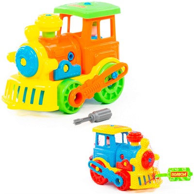 Конструктор-транспорт Паровоз в сетке 71255 - фото 69920139