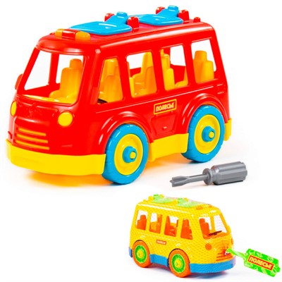 Конструктор транспорт Автобус в сетке 71248 П-Е/8/ - фото 69920154