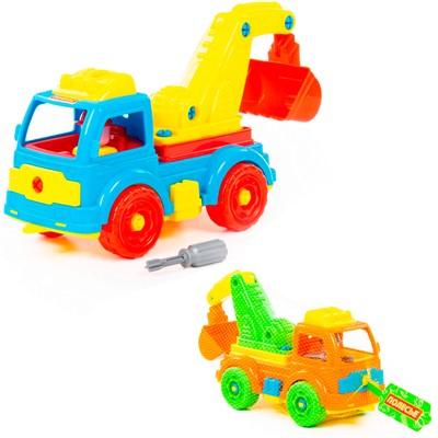 Конструктор-транспорт Автомобиль экскаватор в сетке 73044 П-Е /13/ - фото 69920179