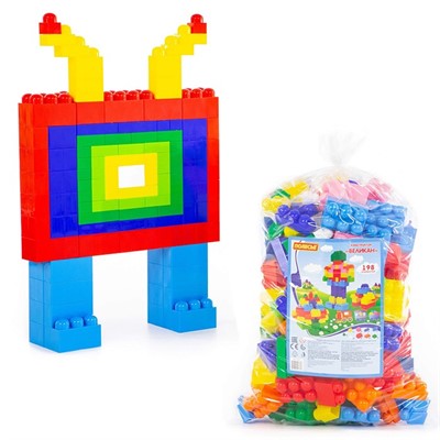 Конструктор Великан 198 дет. мешок П-Е/2/ - фото 69920283