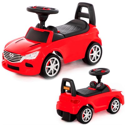 Каталка автомобиль SuperCar №4 со звуковым сигналом красная 84507 П-Е /1/ - фото 69920452