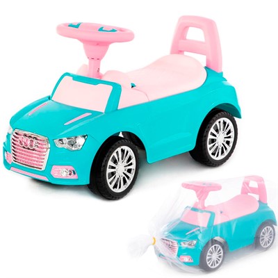 Каталка автомобиль SuperCar №2 со звуковым сигналом бирюзовая 84576 П-Е /1/ - фото 69920487