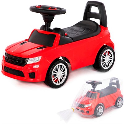 Каталка автомобиль SuperCar №6 со звуковым сигналом красная 84590 П-Е /1/ - фото 69920498