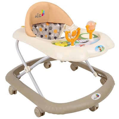 Ходунки Верный друг 7 колес музыкальные игрушки бежевый/белый 807 - фото 69920590