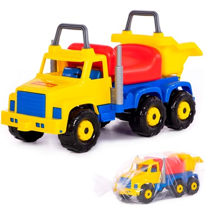 Автомобиль каталка Супергигант-2 жёлто-красный 24590 П-Е /2/ - фото 69920667