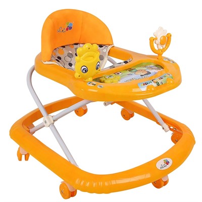 Ходунки Солнышко С 7 колес музыкальные игрушки  колеса силикон персиковый 801В - фото 69920683