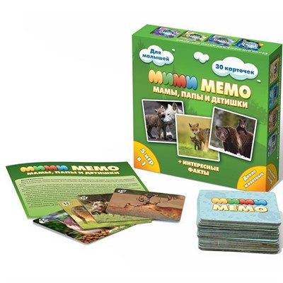 Настольная игра Ми-Ми-Мемо Дикие животные 8050 - фото 69921366
