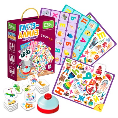 Игра  со звонком Глаз-Алмаз. Алфавит ET03-002 - фото 69921475