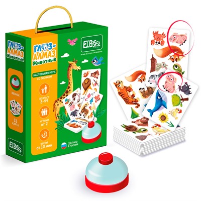 Игра  со звонком Глаз-Алмаз. Животные ET03-016 - фото 69921503