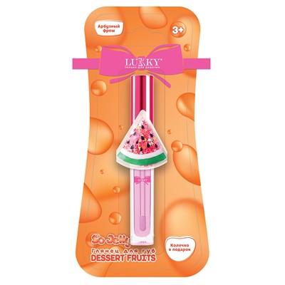 Глянец для губ арбузный,3 мл,колечко Т27249 Lukky - фото 69921623