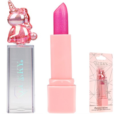 Помада для губ с блёстками,с ароматом клубники,малин 3,4 гр Т26495 LUKKY. - фото 69921684