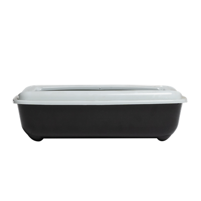 Туалет для кошек (430*300*120) Белый/черный (от 12 шт) - фото 69921812