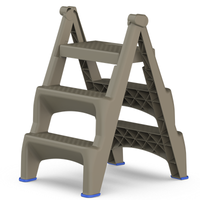 Стремянка пластиковая Steppix (beige), PP1725 (от 12 шт) - фото 69921995