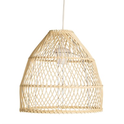 Плетеная люстра ротанг H30 D30 см - фото 69922959