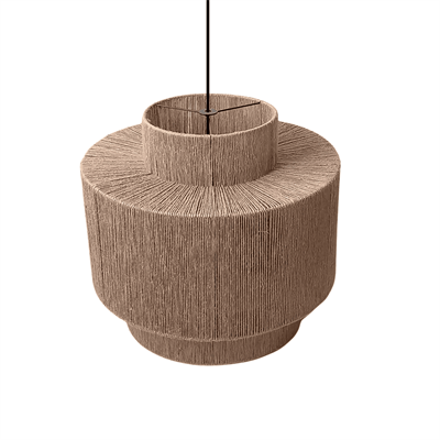 Плетеный абажур из джутового шпагата 60*55 см - фото 69923045