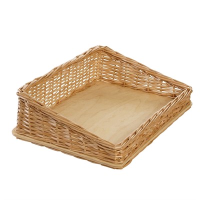 Плетеная корзина со скосом 30*40*12/6 см - фото 69923161