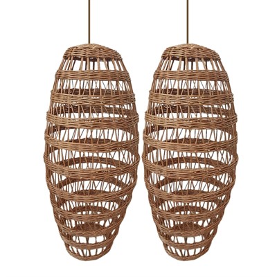 Плетеный абажур люстра  В115 Д50 см - фото 69923281