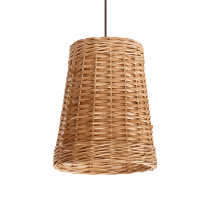 Плетеная абажур из ивовой лозы 20*25 см - фото 69923530