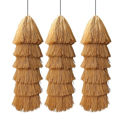 Люстра плетеная Елка Мохнатик В120Д30 см - фото 69923725