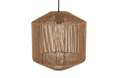 Плетеный абажур из бумажного шнура 32*35 см - фото 69923867