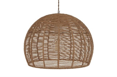 Плетеный абажур из бумажного шнура 40*30 см - фото 69923870