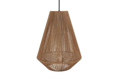 Плетеный абажур из бумажного шнура 32*40 см - фото 69923873