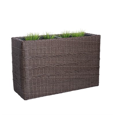 Плетеное кашпо из полиротанга 40*110*70 см - фото 69923935