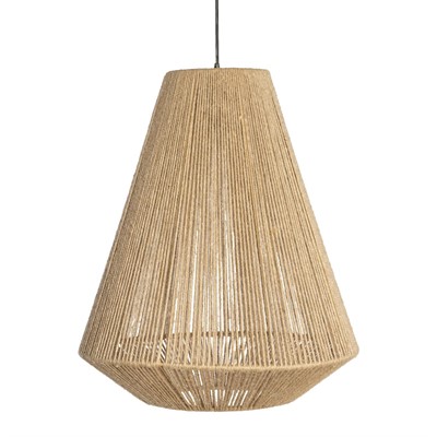 Плетеный абажур из джутового шпагата 38*50 см - фото 69924020